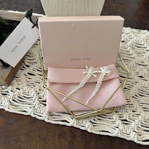 Simone Rocha Petite Bow Detail Drip Earrings - Pearl - New In Box With Tags
